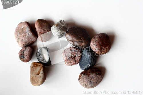 Image of ocean stones on isolated background