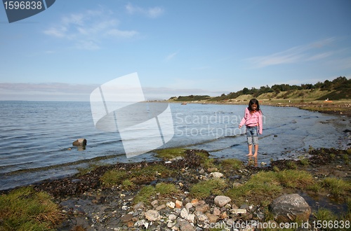 Image of  child  and water