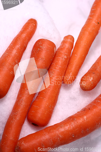 Image of ananas on snow