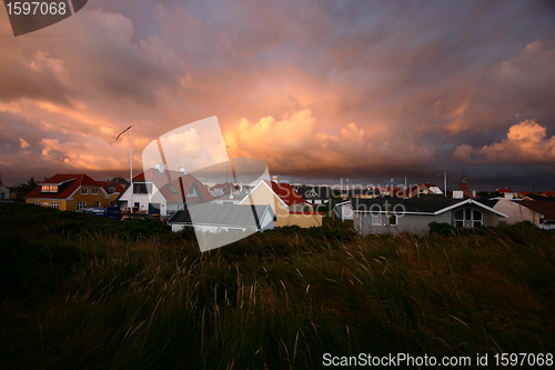 Image of summer in denmark:  beach of loekken,