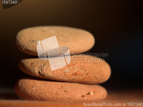 Image of ocean stones on isolated background
