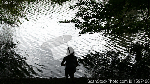 Image of child  and water