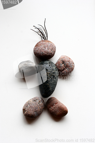 Image of ocean stones on isolated background