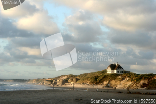 Image of summer in denmark:  beach of loekken,