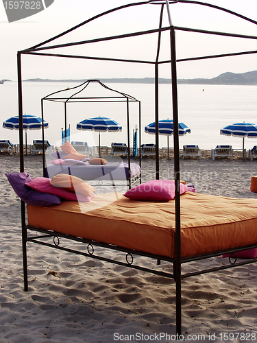 Image of  bed on the beach