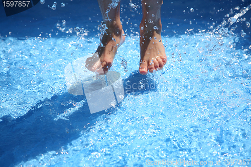 Image of  child  and water