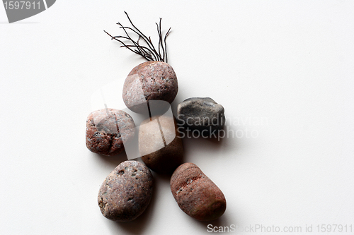 Image of ocean stones on isolated background