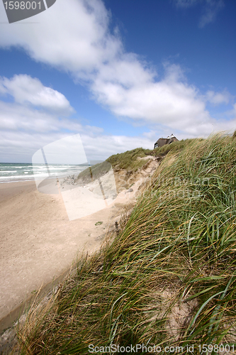 Image of summer in denmark:  beach of loekken,