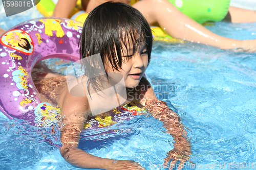 Image of  child  and water