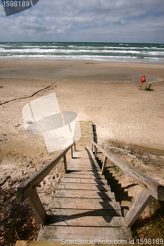 Image of summer in denmark:  beach of loekken,