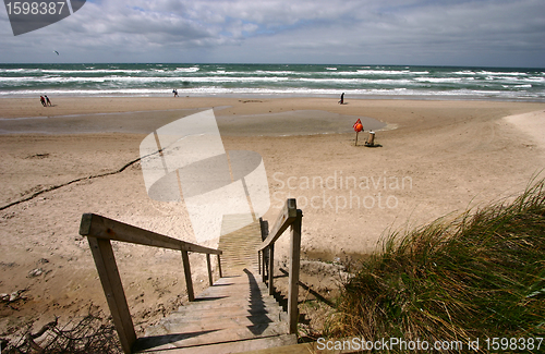 Image of summer in denmark:  beach of loekken,