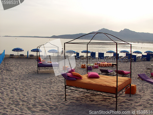 Image of beds on the beach