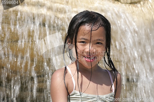 Image of  child  and water