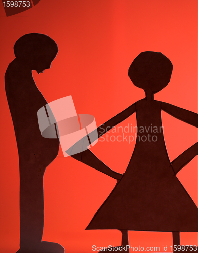 Image of man and woman silhouette