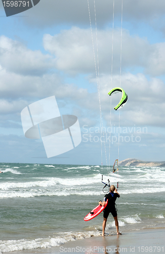 Image of beach activities:kite