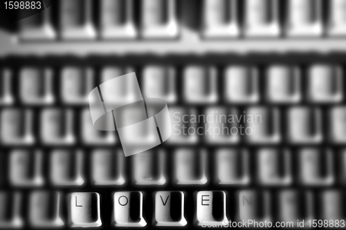 Image of love on keyboard