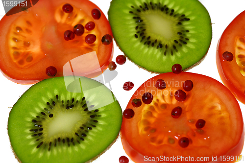 Image of tomatoes and kiwi