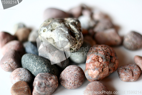 Image of ocean stones on isolated background