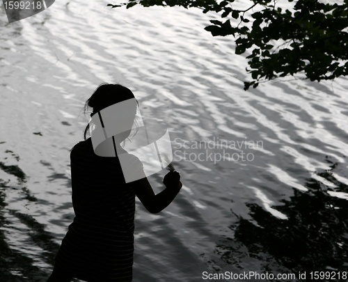 Image of  child  and water