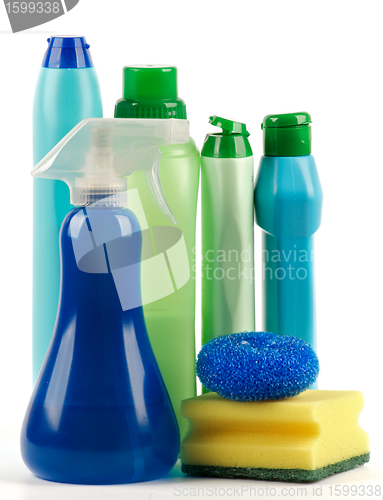 Image of Cleaning Supplies with spray bottle