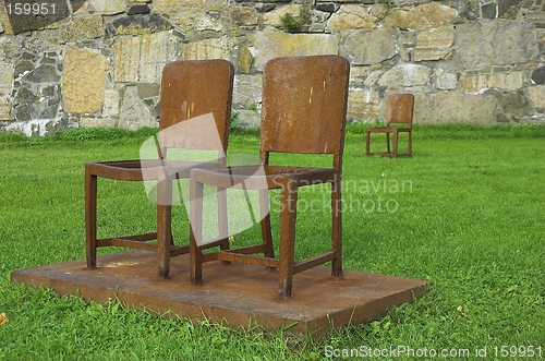 Image of Chairs in public park