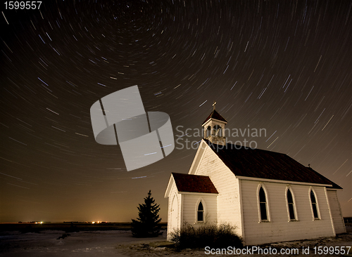 Image of Church Night Star Trails 