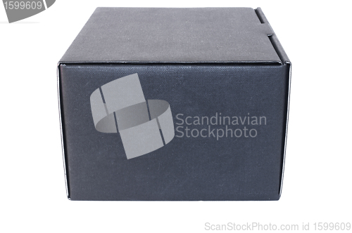 Image of Black box close on white background
