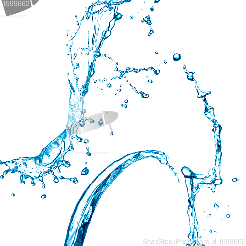 Image of Blue color water splash 