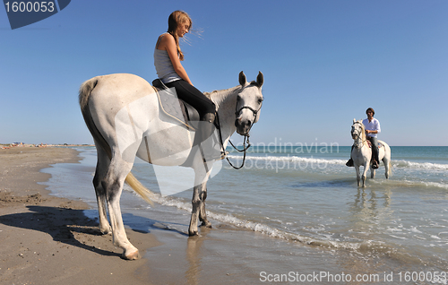 Image of horseback riding on the beach