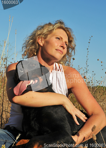 Image of woman and dog