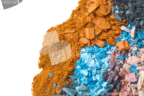 Image of set of multicolor crushed eyeshadows