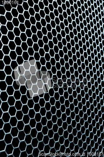 Image of abstract metallic grid