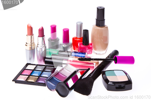 Image of set of cosmetic products