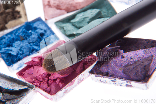 Image of multicolored crushed eyeshadows