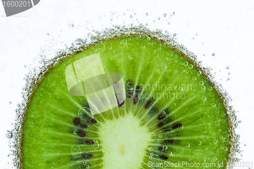 Image of kiwi with bubbles