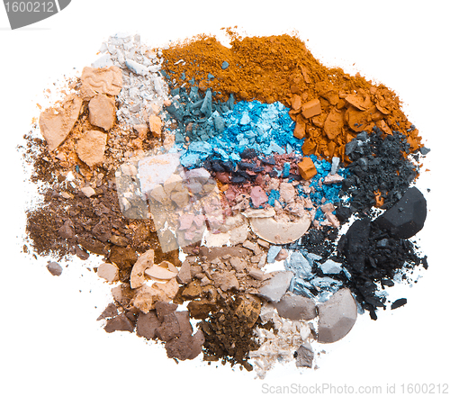 Image of set of multicolor crushed eyeshadows