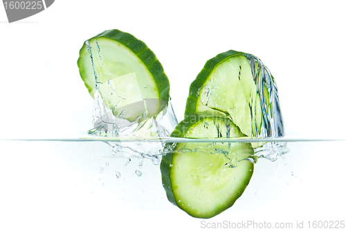 Image of cucumber in water