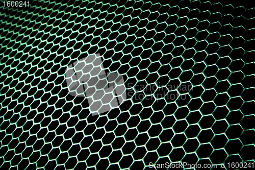 Image of abstract metallic grid