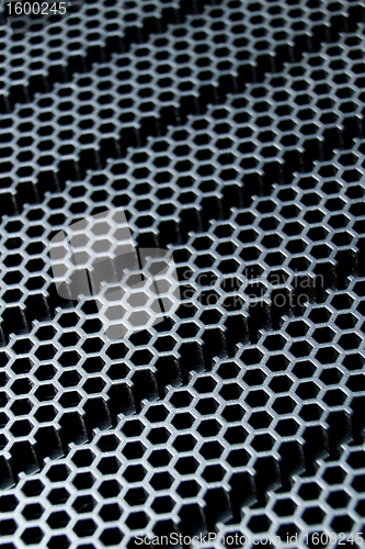 Image of abstract metallic grid