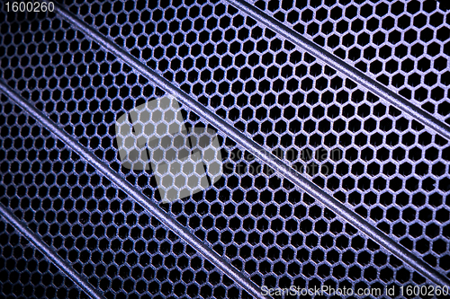 Image of abstract metallic grid