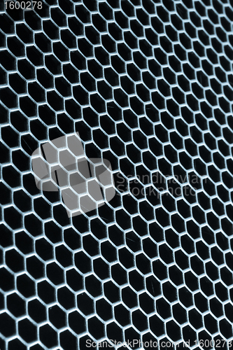 Image of abstract metallic grid