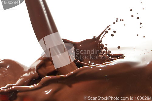 Image of pouring chocolate
