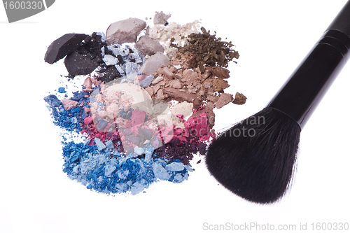 Image of set of multicolor crushed eyeshadows