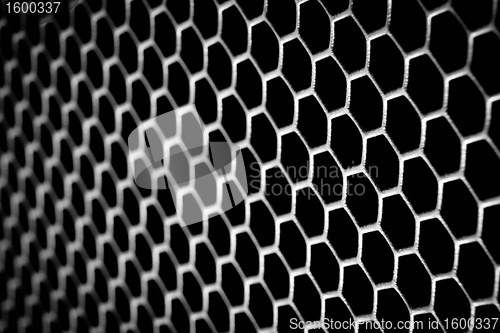 Image of abstract metallic grid