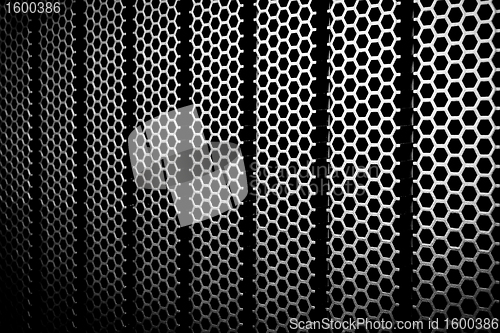 Image of abstract metallic grid