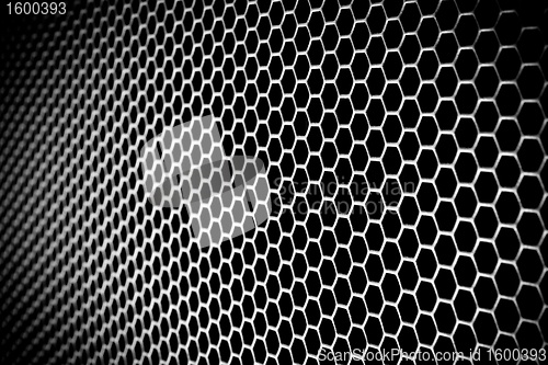 Image of abstract metallic grid