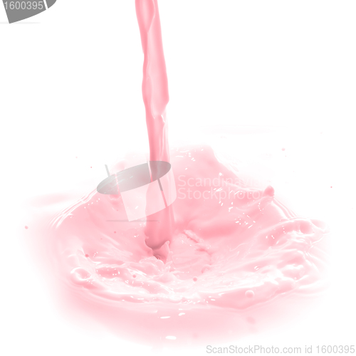 Image of strawberry milk splash