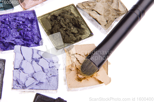 Image of multicolored crushed eyeshadows