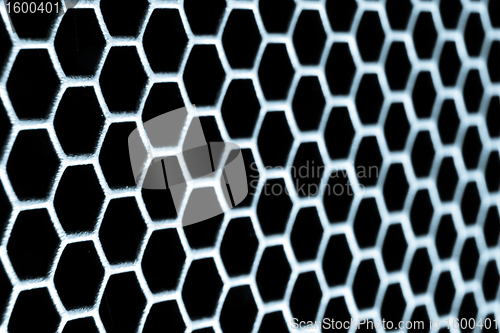 Image of abstract metallic grid