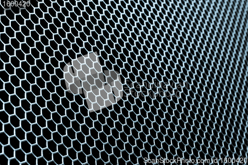 Image of abstract metallic grid